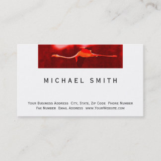Carte de visite Flamant rose simple moderne