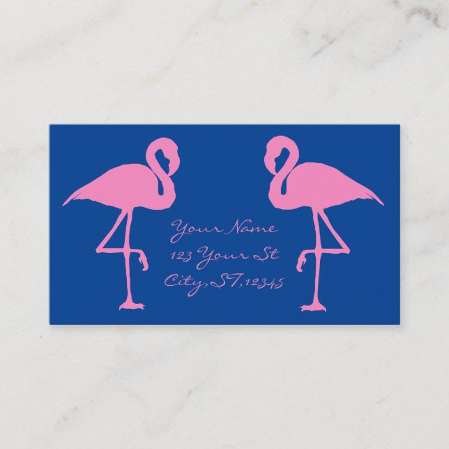 Carte De Visite Flamants roses roses Thunder_Cove Classic (Devant)