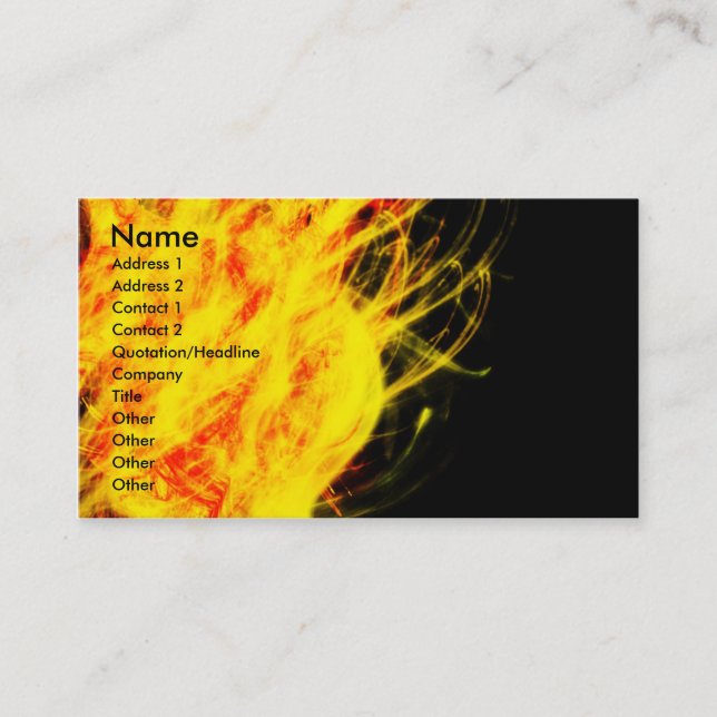 Carte De Visite Flames | (Devant)