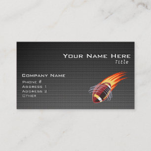 Carte De Visite Flamme de fibre de carbone Flamme Football