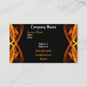 CARTE DE VISITE FLAMME FEU