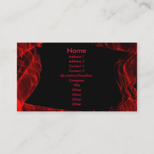 Carte De Visite flamme rouge fractale