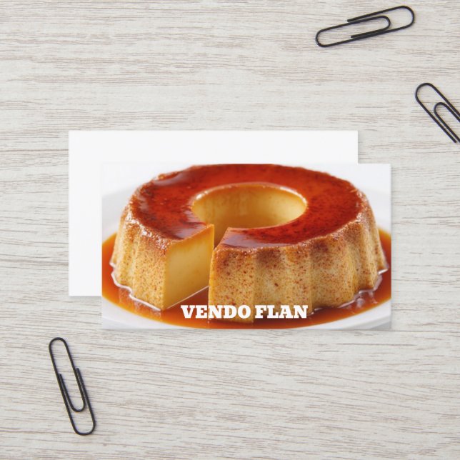 Carte De Visite Flan mexicain (Devant/Arrière en situation)