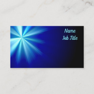 Carte De Visite Flare bleu clair sur bleu foncé