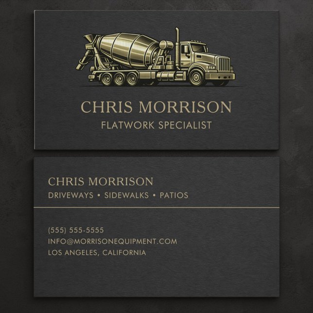 Carte De Visite Flatwork Specialist Concrete Services (Créateur téléchargé)