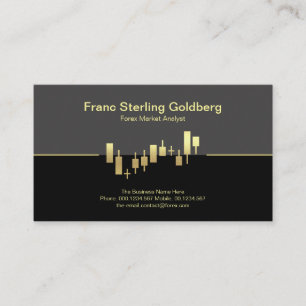 Carte De Visite Flaux Gold Stock Exchange Graph Gold Trading