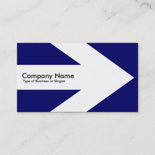 Carte De Visite Flèche v3 (Blanc) - Bleu marine 000066