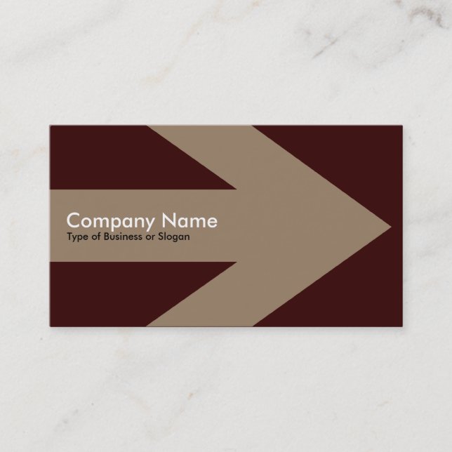 Carte De Visite Flèche v3 (crème) - Brown foncé 330000 (Devant)