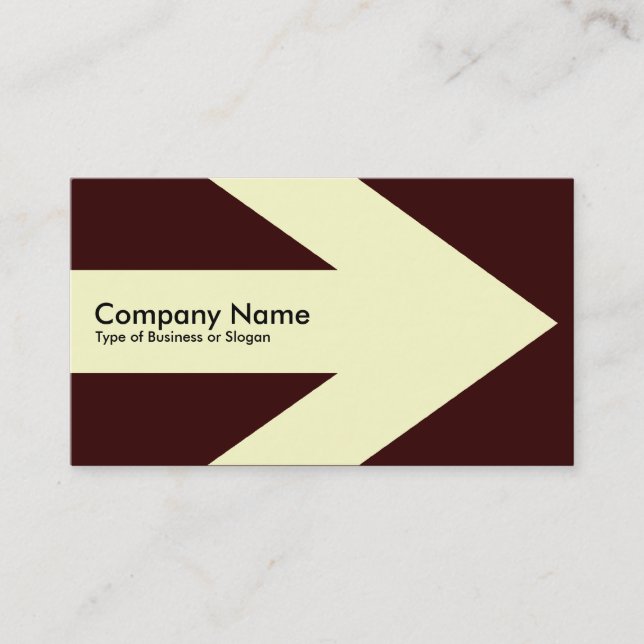 Carte De Visite Flèche v3 (crème) - Brown foncé 330000 (Devant)
