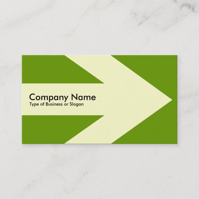 Carte De Visite Flèche v3 (crème) - Vert 669900 (Devant)