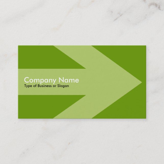 Carte De Visite Flèche v3 (crème) - Vert 669900 (Devant)