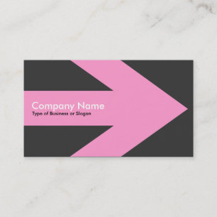 Carte De Visite Flèche v3 (rose) - gris foncé 333333