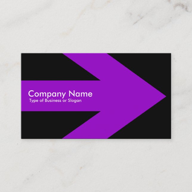 Carte De Visite Flèche v3 (violet) - Noir (Devant)