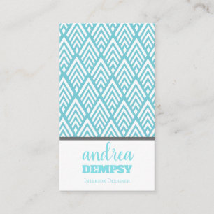 Carte De Visite Flèches Art déco blanc moderne