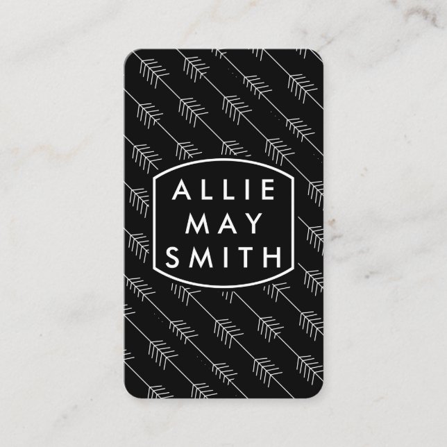 Carte De Visite Flèches blanches / Noires (Devant)