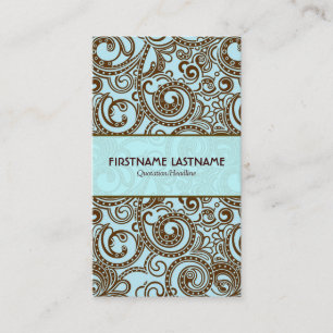 Carte De Visite Flèches Brown Et Bleues Abstraites Aléatoires