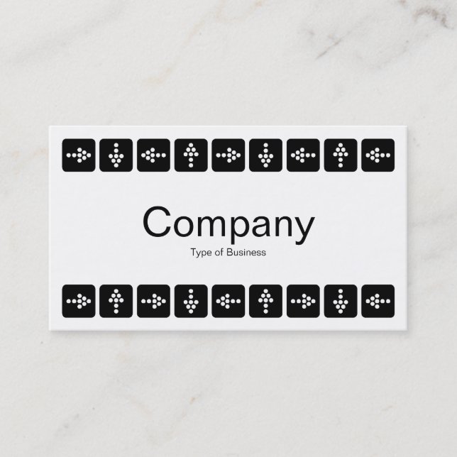 Carte De Visite Flèches de style LED - Blanc (Devant)
