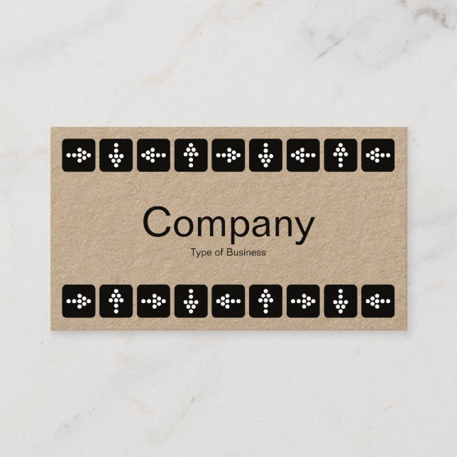 Carte De Visite Flèches de style LED - Blanc - Kraft (Devant)