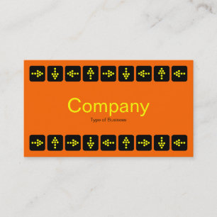 Carte De Visite Flèches de style LED jaune - orange et gris