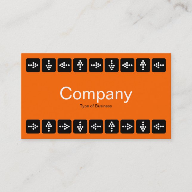 Carte De Visite Flèches de style LED - orange et gris (Devant)
