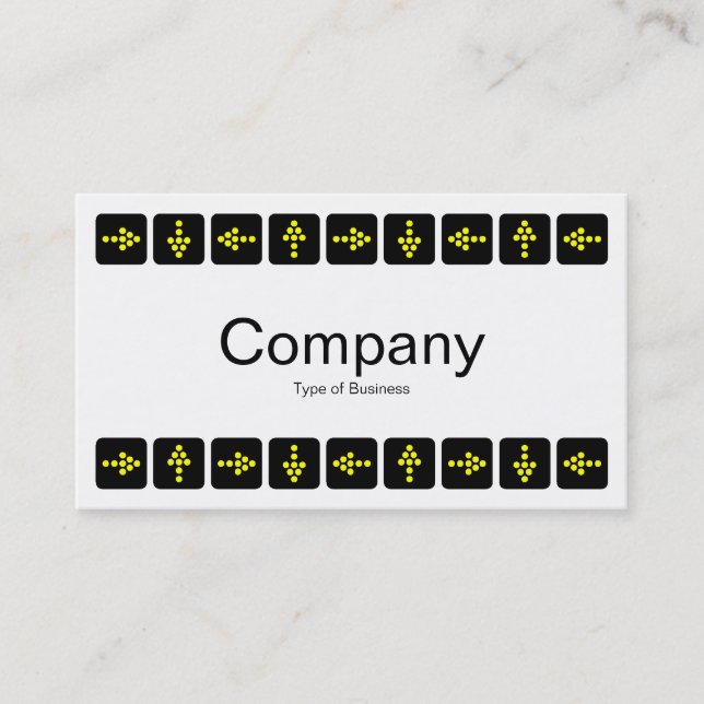 Carte De Visite Flèches jaunes de style de LED - blanc (Devant)