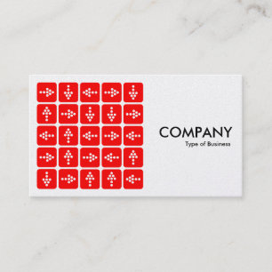 Carte De Visite Flèches LED Carré rouge - (Carte or)