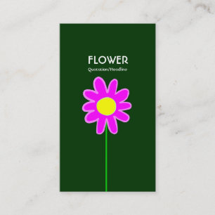 Carte De Visite Fleur à longue tige III - Dk Green
