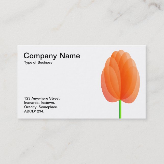 Carte De Visite Fleur Abstraite (Devant)