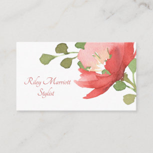 Carte De Visite Fleur aquarelle
