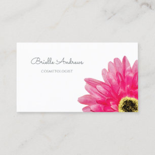 Carte De Visite Fleur assez rose de marguerite de Gerbera sur le