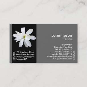 Carte De Visite Fleur Black Side - Magnolia