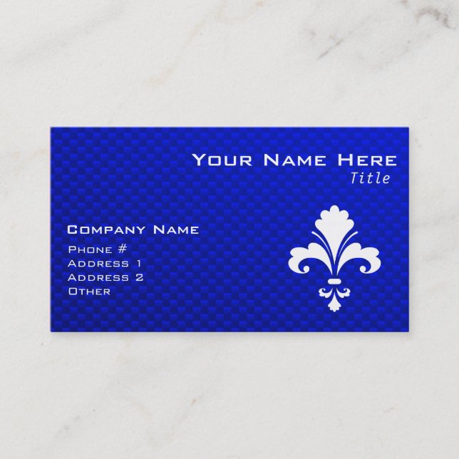 Carte De Visite Fleur bleu de lis (Devant)