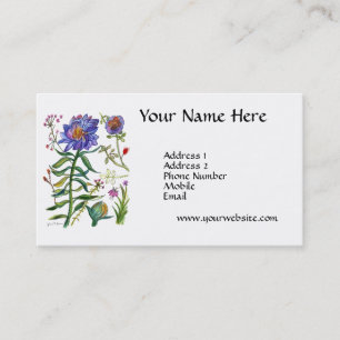 Carte De Visite Fleur bleue