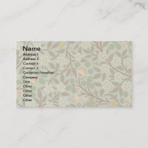 Carte De Visite Fleur botanique de trèfle William Morris