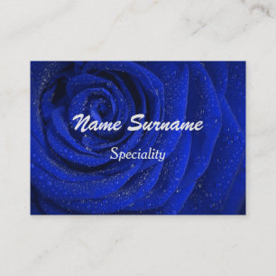 Carte De Visite Fleur chic de rose de bleu
