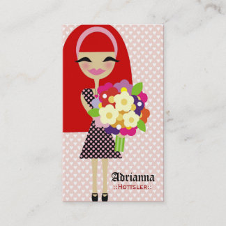 CARTE DE VISITE FLEUR DE 311 KILA ET CHEVEUX INTERCHANGEABLES DE