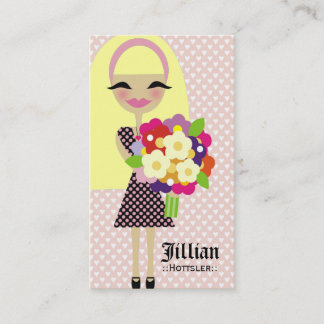 CARTE DE VISITE FLEUR DE 311 KILA ET CHEVEUX INTERCHANGEABLES DE