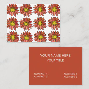 Carte De Visite Fleur de chrysanthème Floral Chrysanthème