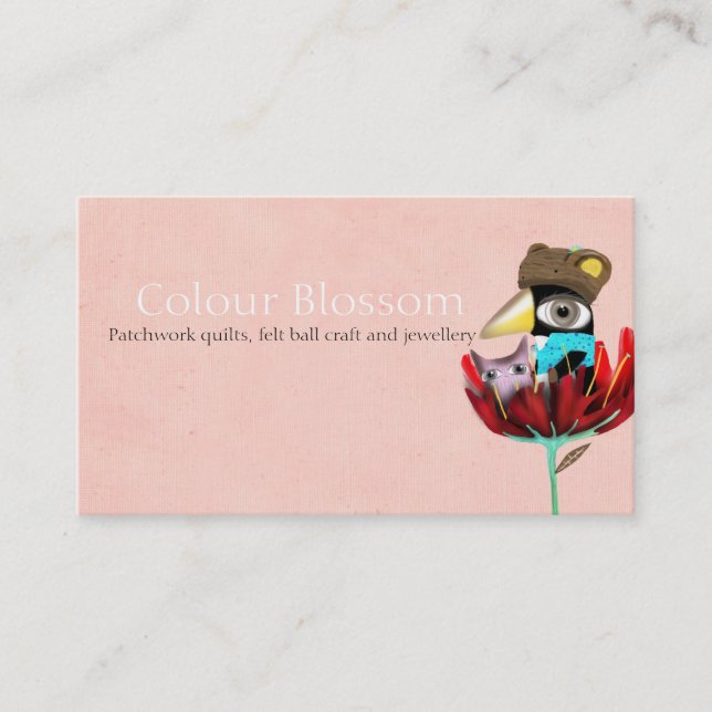 Carte De Visite Fleur de couleur (Devant)