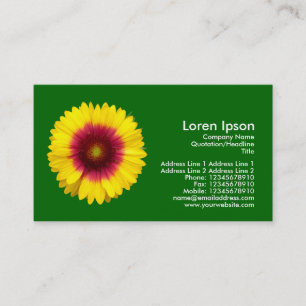 Carte De Visite Fleur de couverture - Vert herbe