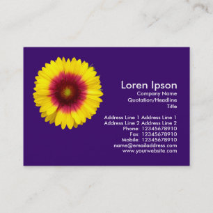 Carte De Visite Fleur de couverture - Violet foncé