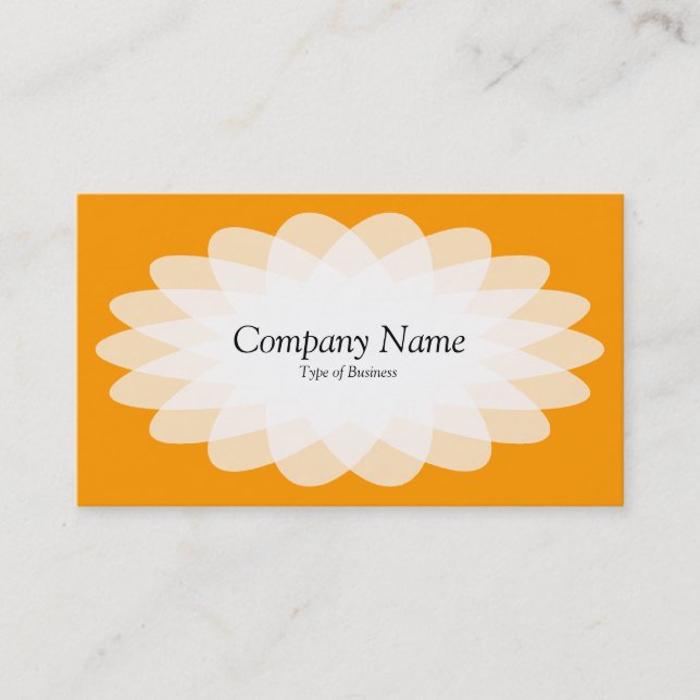 Carte De Visite Fleur de cristal - orange jaune (Devant)