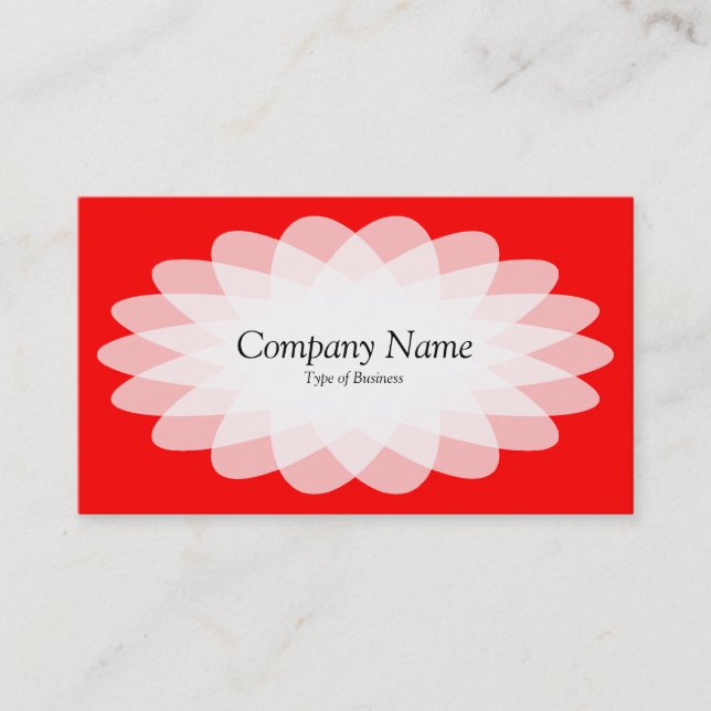 Carte De Visite Fleur de cristal - Rouge (Devant)