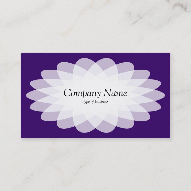 Carte De Visite Fleur de cristal - violet profond (Devant)