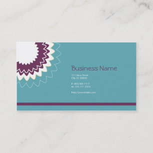 Carte De Visite Fleur de floraison - pourpre, Teal, vert