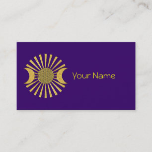 Carte De Visite Fleur de la vie avec la lune
