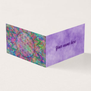 Carte De Visite Fleur de la vie - Indien Mandala 7c