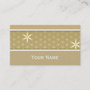 Carte De Visite Fleur de la vie - motif sans couture - d'or
