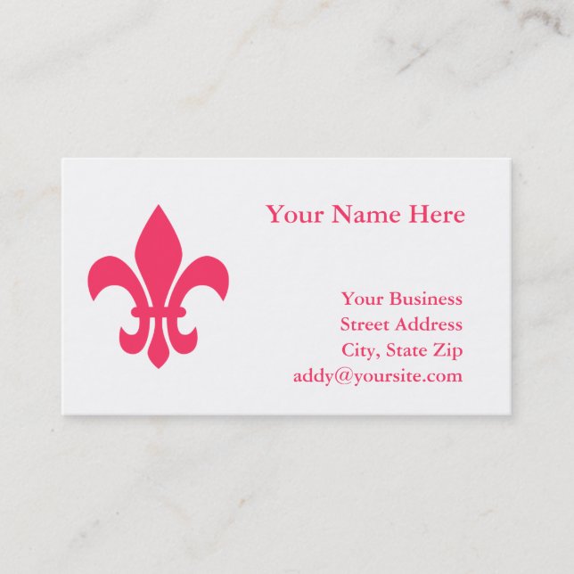 Carte de visite Fleur de Lis (Devant)