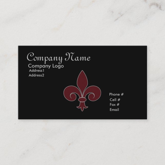 Carte de visite Fleur-De-Lis (Devant)